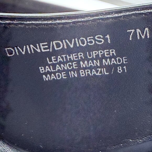 Steve Madden Divine Heels Black Gold Leather Pointy Toe Pumps Size 7 - Picture 6 of 8